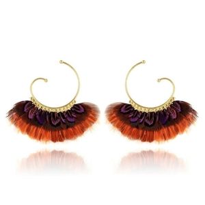 Buzios Feather Earrings
Gas Bijoux Purple & Orange